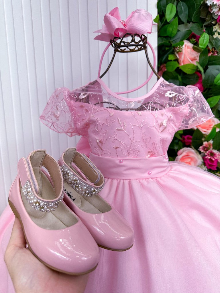 Vestido Giovanella/Giovanela Mariza Longo Rosa Bebe (VESTGINELLAMZARSBB)