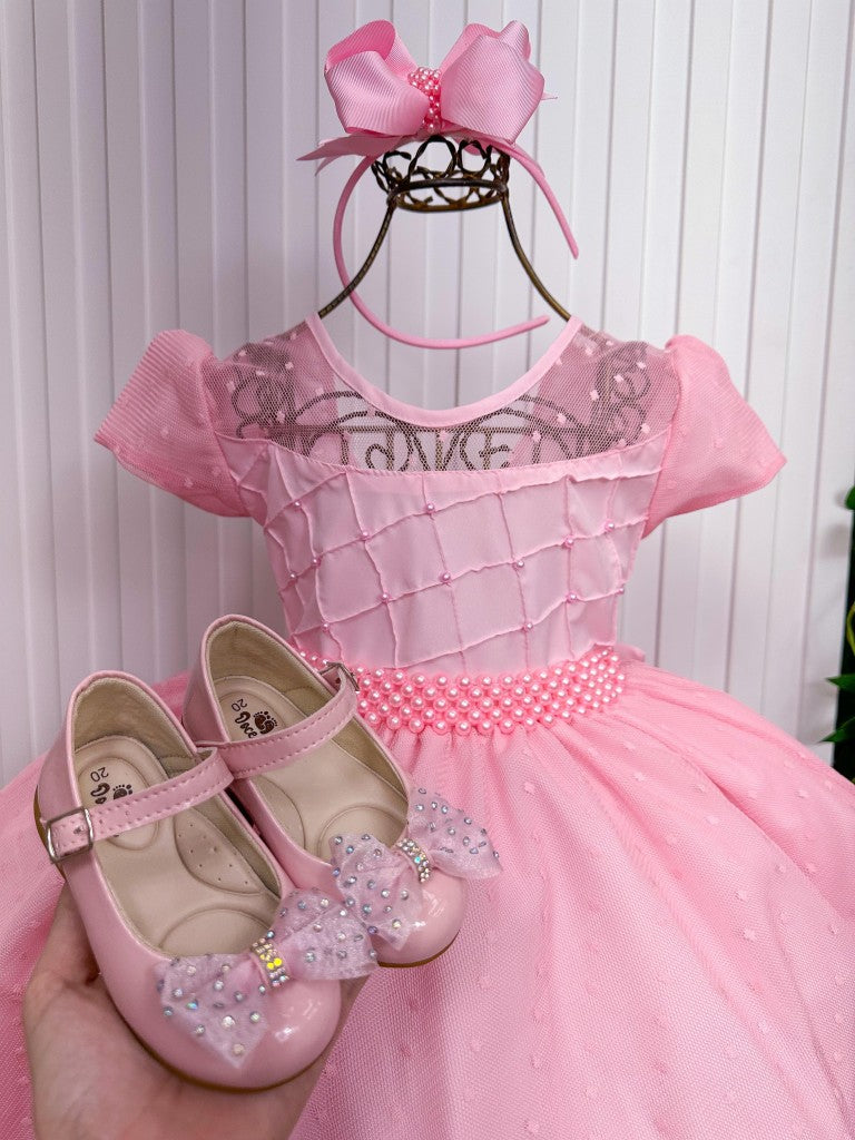 Vestido Giovanella/Giovanela Sonia Longo Rosa Bebe (VESTGINELSNIARSABB)