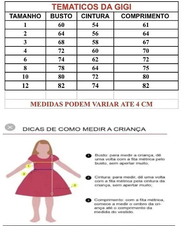 Vestido Infantil Temáticos da Gigi Peito Perolas Bolofofos - Bolo Fofos Rosa (VESTINFTMCGGBLFFRS)