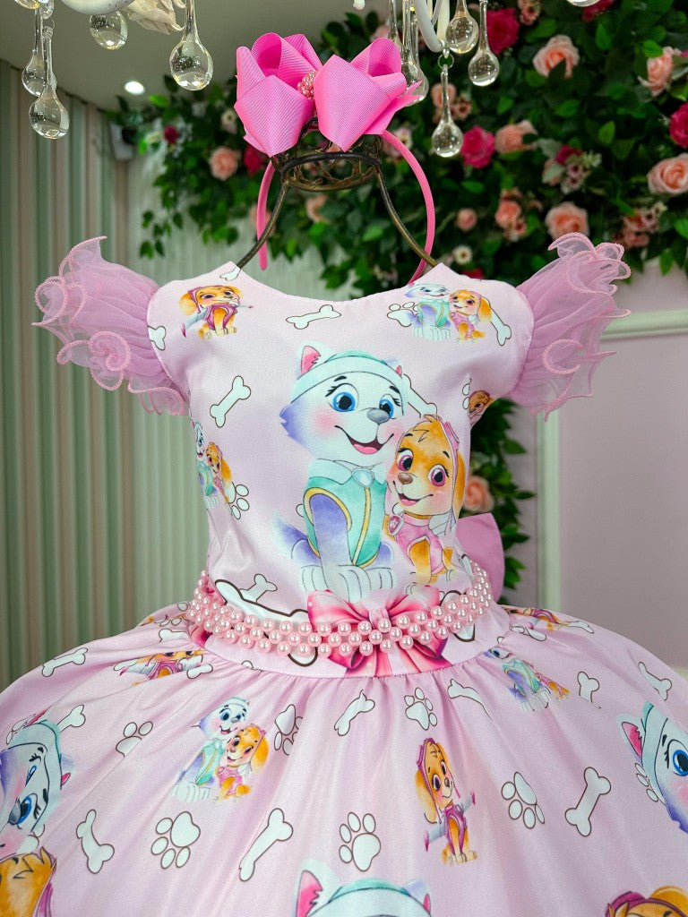 Vestido Infantil Temáticos Luxo Esquadrão Canino (VESTINFTMCLXPTRCNNSKY)