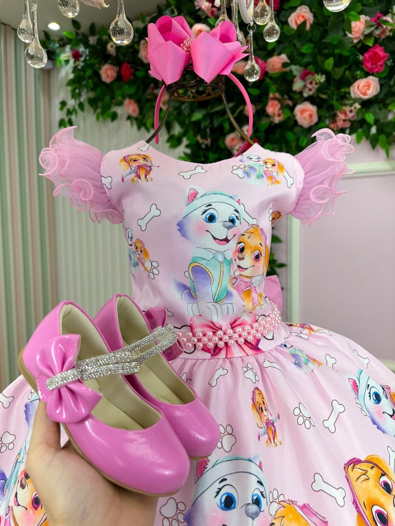 Vestido Infantil Temáticos Luxo Esquadrão Canino (VESTINFTMCLXPTRCNNSKY)