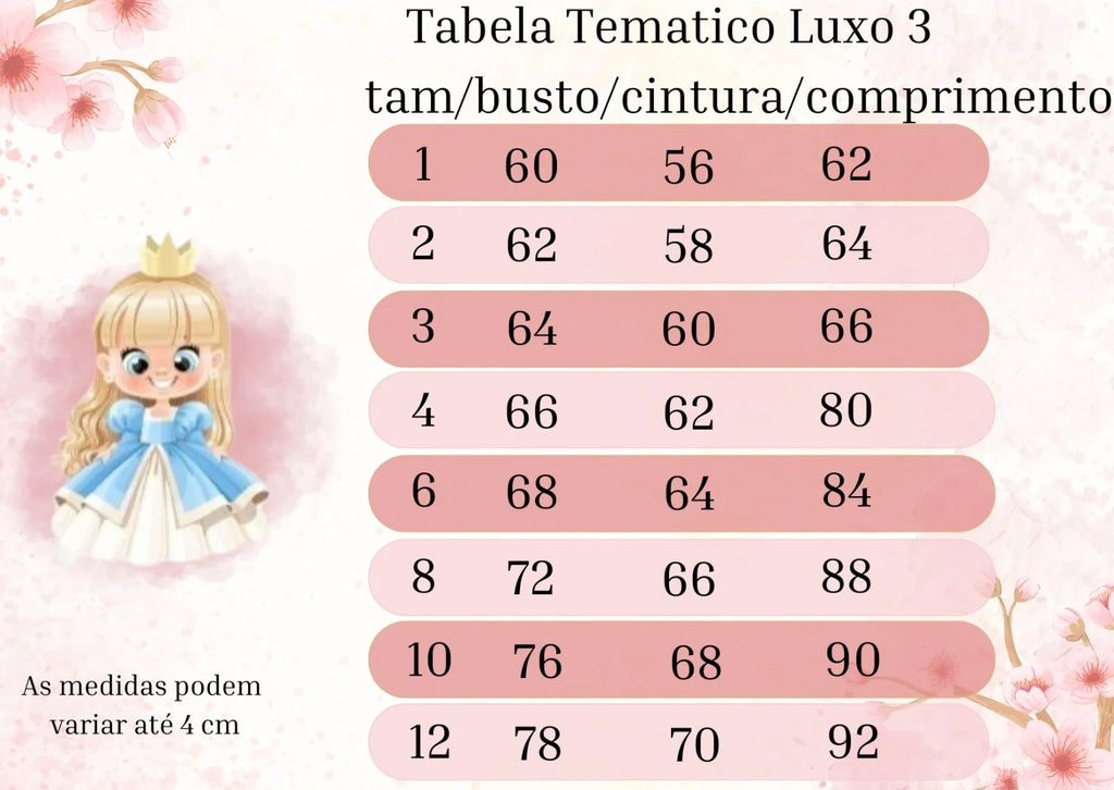 Vestido Infantil Temáticos Luxo Esquadrão Canino (VESTINFTMCLXPTRCNNSKY)