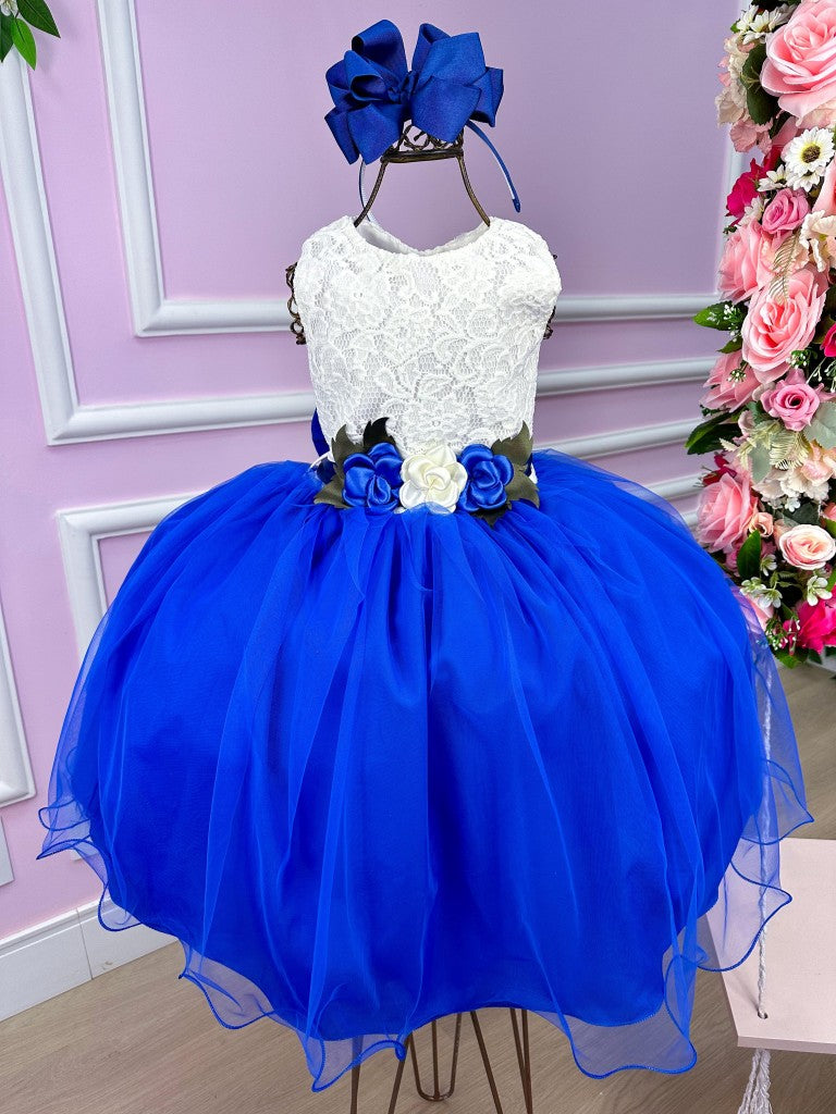 Vestido Juvenil Vila Lele Ivete Peito Off e Saia Azul Royal (VSTDJVILEIVAMRAZLRYAL)