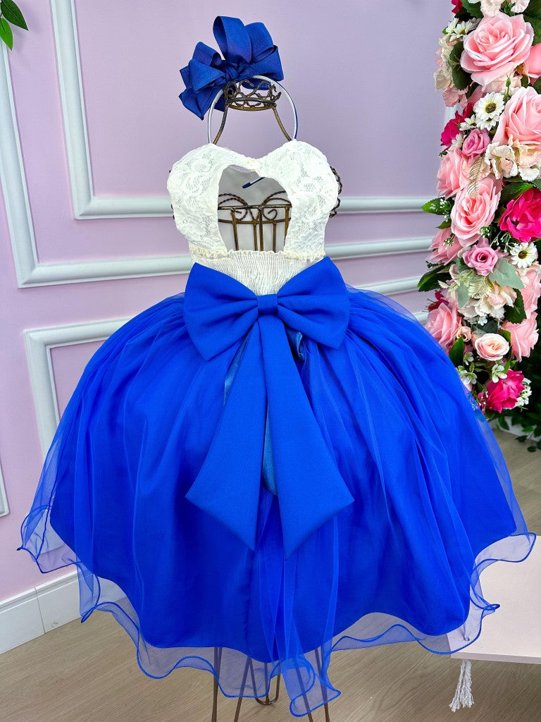 Vestido Juvenil Vila Lele Ivete Peito Off e Saia Azul Royal (VSTDJVILEIVAMRAZLRYAL)