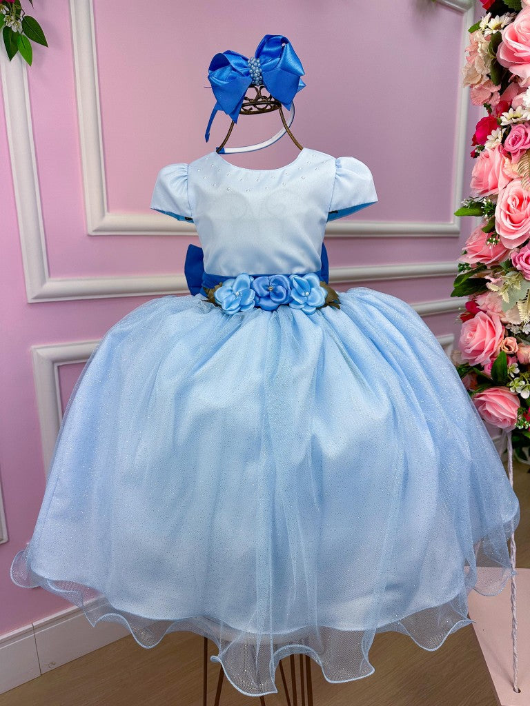 Vestido Juvenil Vila Lele Luiza Azul Bebe (VESTJVLVLELELIZAZLBB)