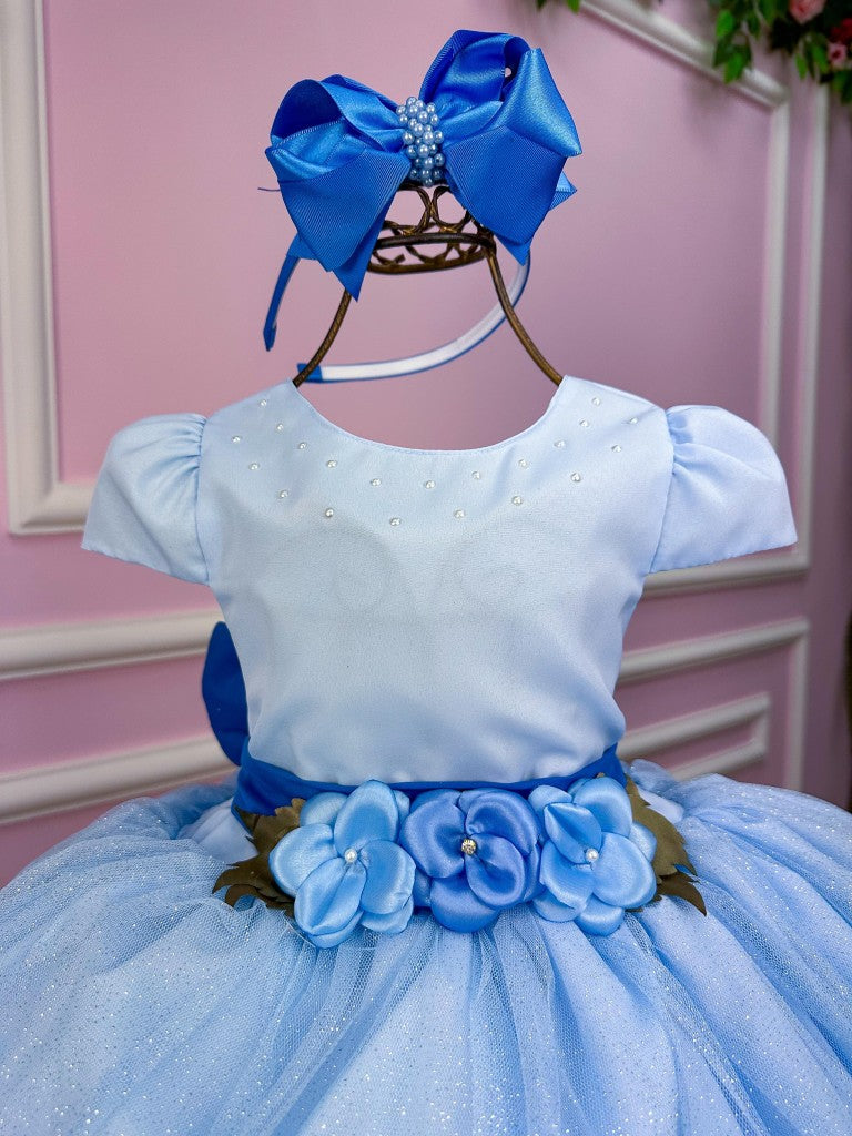 Vestido Juvenil Vila Lele Luiza Azul Bebe (VESTJVLVLELELIZAZLBB)