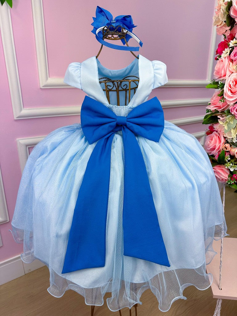 Vestido Juvenil Vila Lele Luiza Azul Bebe (VESTJVLVLELELIZAZLBB)