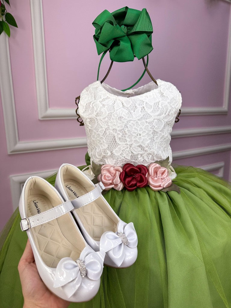 Vestido Juvenil Vila Lele Ivete Peito Off e Saia Verde (VSTDJVILEIVTVDO)