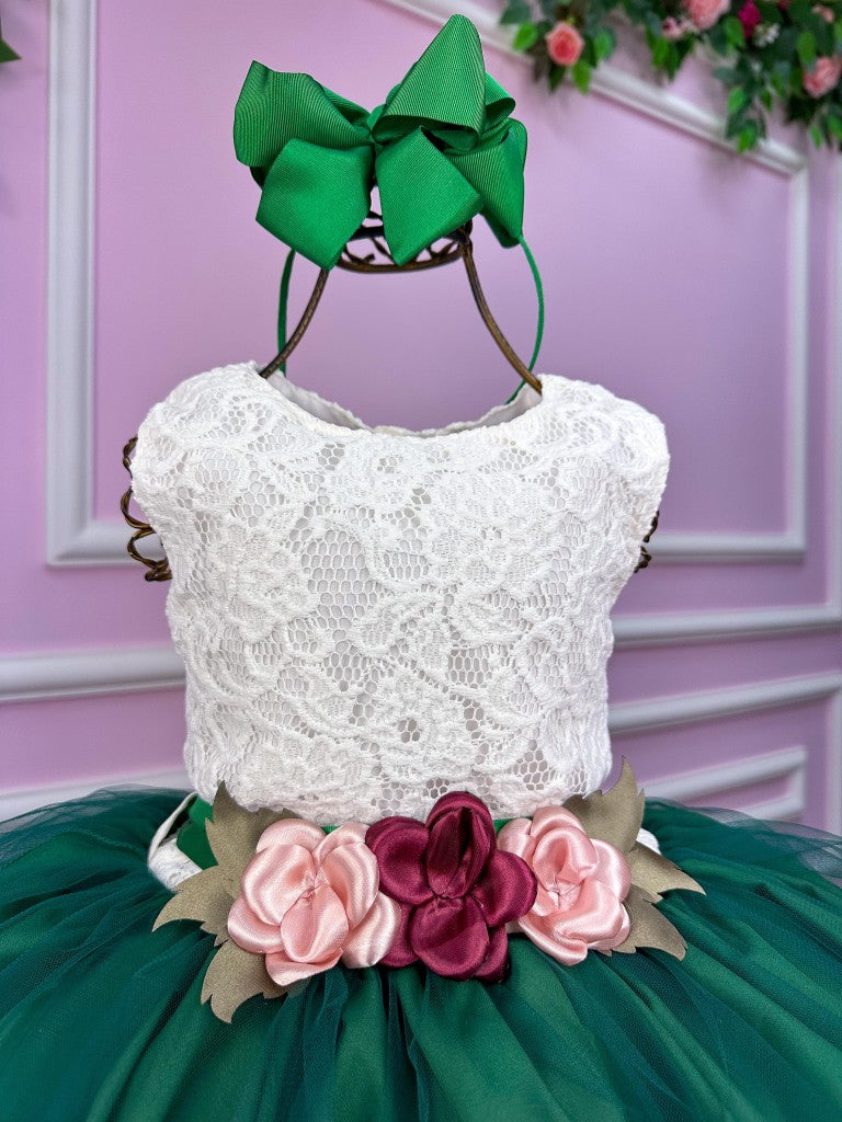 Vestido Juvenil Vila Lele Ivete Peito Off e Saia Verde Bandeira (VSTDJVILEIVAMRVERDMLTAR)