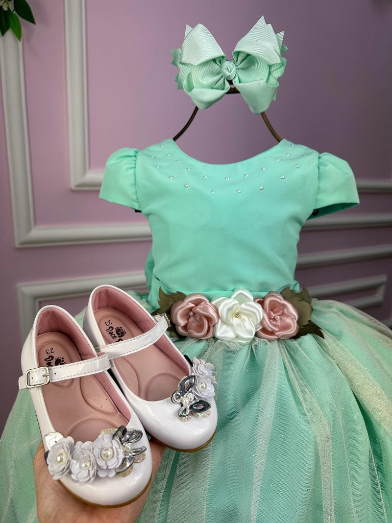 Vestido Juvenil Vila Lele Luiza Verde Menta (VESTJVLVLELELIZAVRDMNTA)