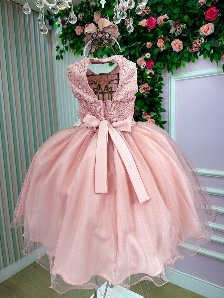 Vestido Infantil Festa Jardim Encantado Daminha Rose
