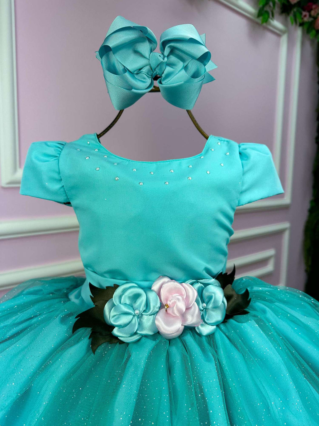 Vestido Juvenil Vila Lele Luiza Verde Tiffany (VESTJVLVLELELIZVRDTFFNY)