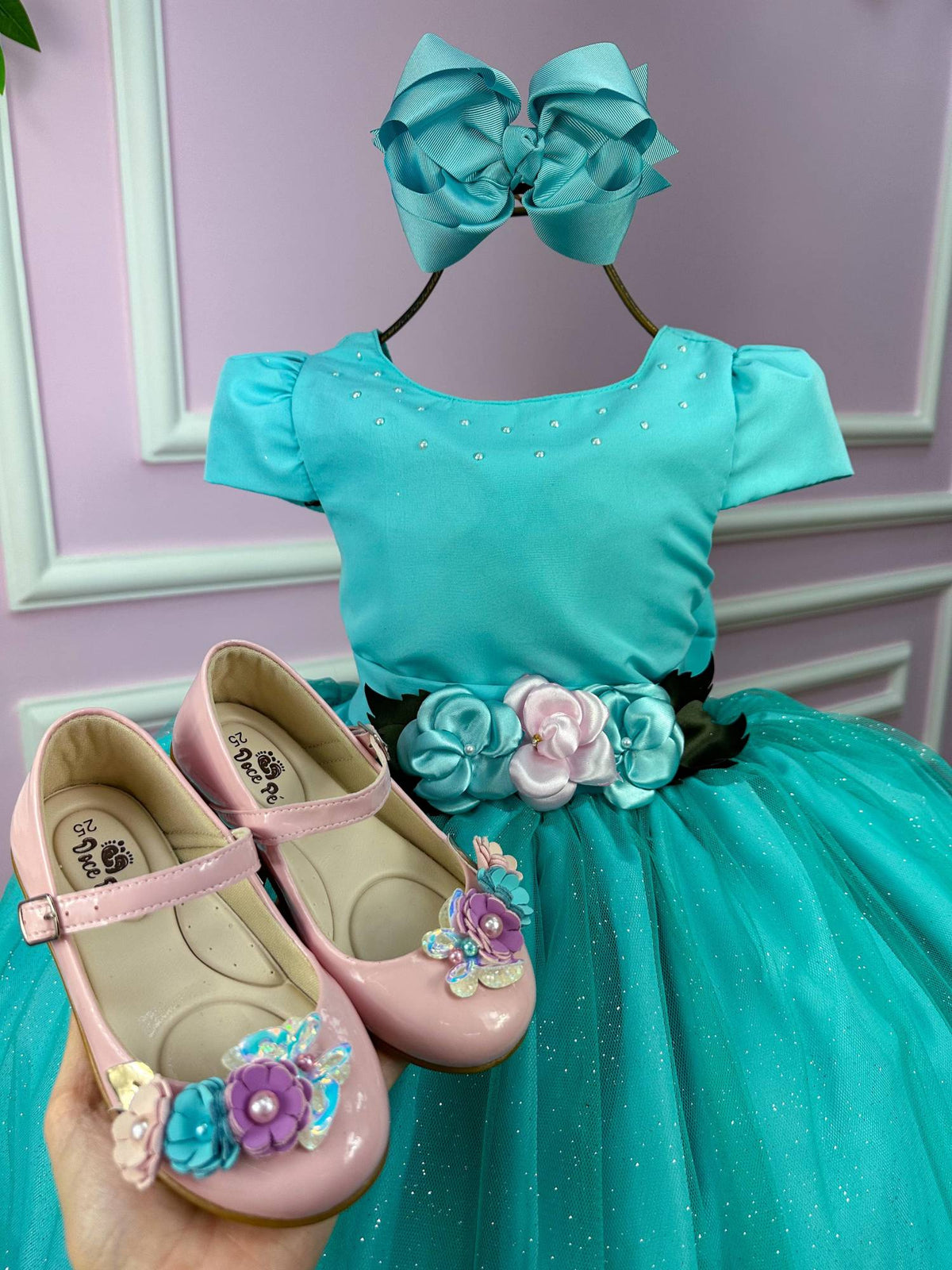 Vestido Juvenil Vila Lele Luiza Verde Tiffany (VESTJVLVLELELIZVRDTFFNY)