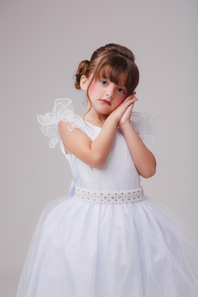 Vestido Infantil Festa Formatura Daminha Marie Longo Amanda Branco