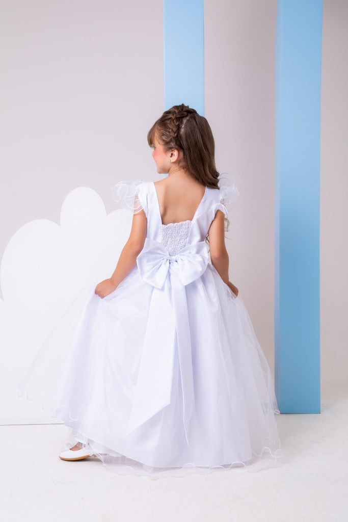 Vestido Infantil Festa Formatura Daminha Marie Longo Amanda Branco
