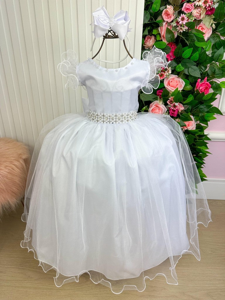 Vestido Infantil Festa Formatura Daminha Marie Longo Amanda Branco