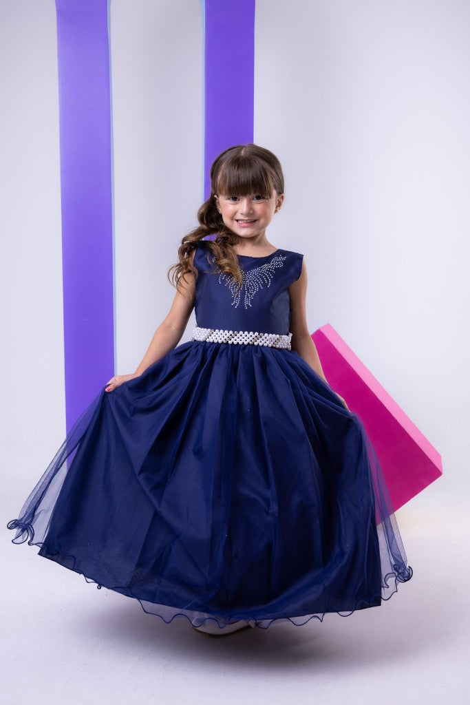 Vestido Marie Longo Larissa Azul Petroleo (VESTMRIELNGLRSSAZLPTRL)