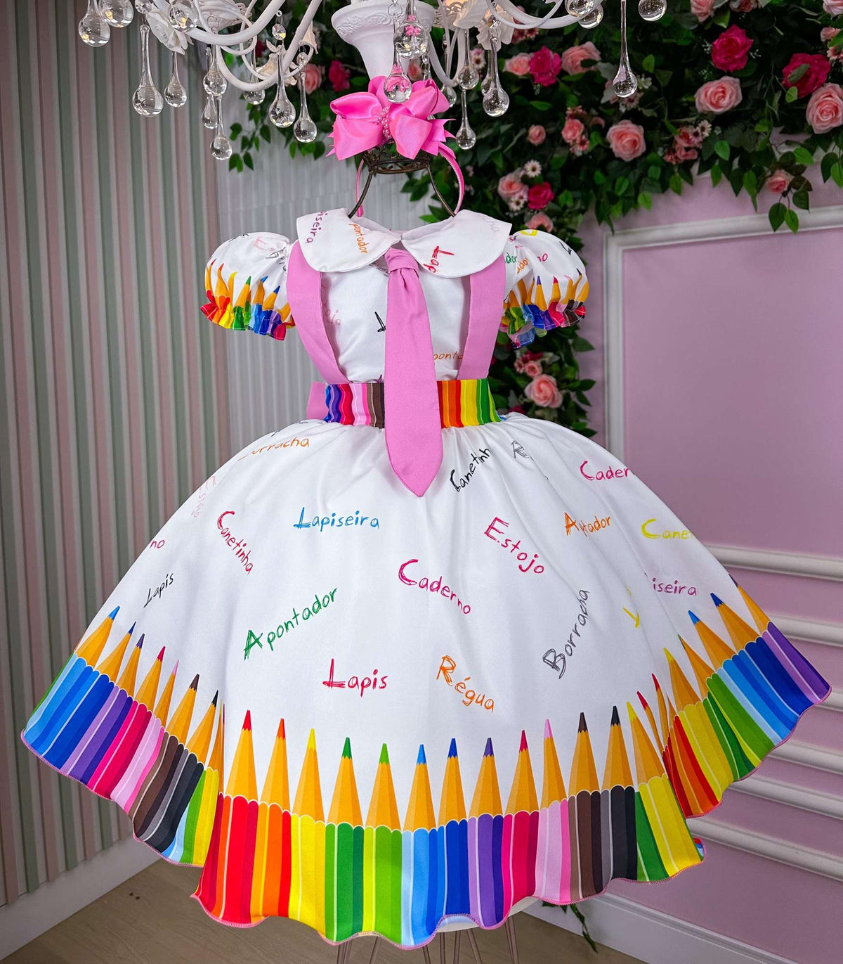Vestido Marie Lapis Aquarela ABC Branco (VESTMRLPSABCBRCO)