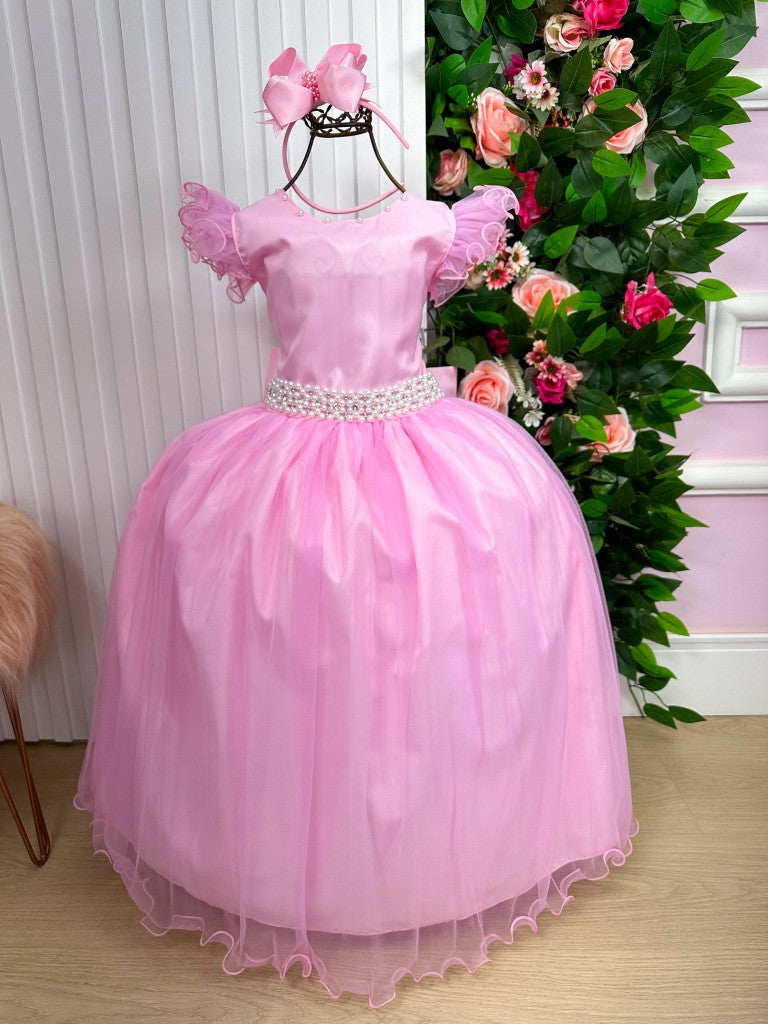 Vestido Marie Longo Amanda Rosa Bebe (VESTMARILNGAMNDRSBB)