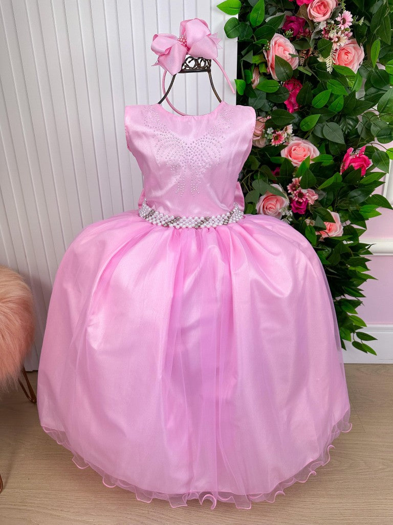 Vestido Marie Longo Larissa Rosa Bebe (VESTMRIELNGLRSRSBB)