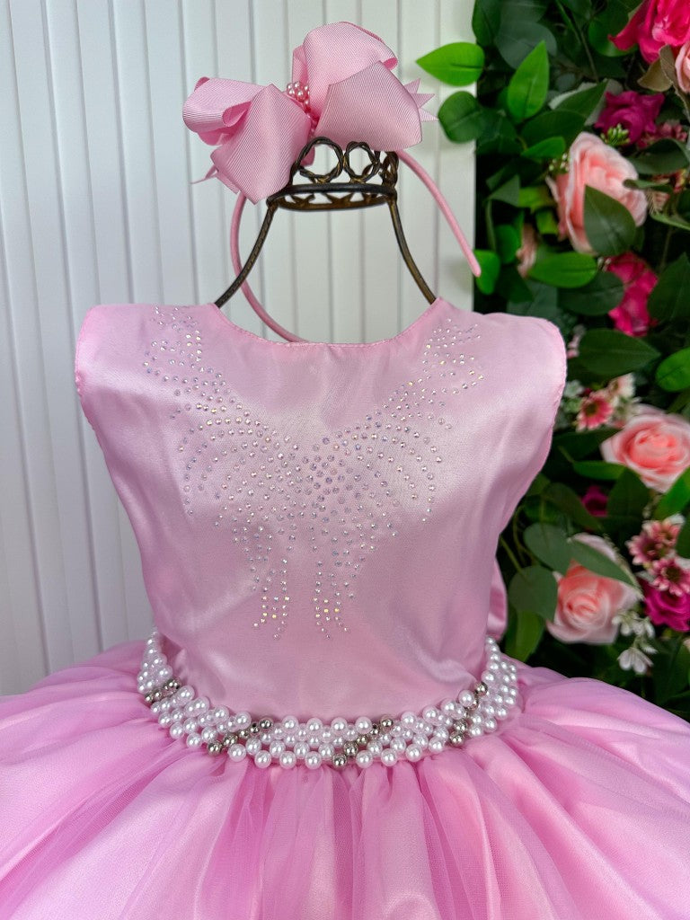 Vestido Marie Longo Larissa Rosa Bebe (VESTMRIELNGLRSRSBB)
