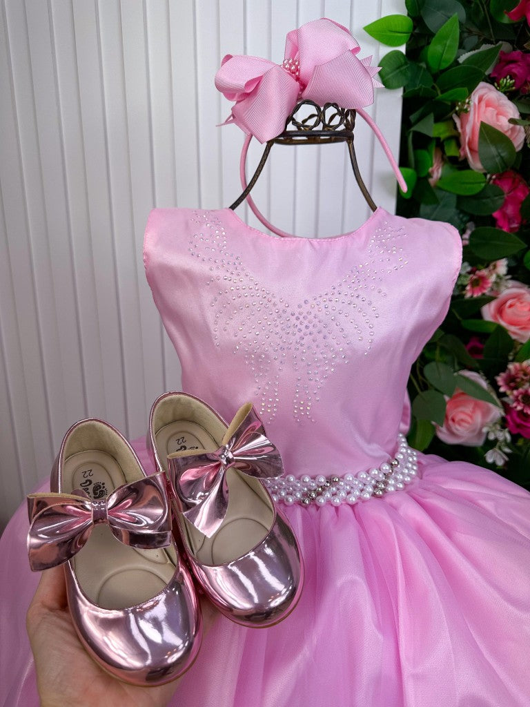 Vestido Marie Longo Larissa Rosa Bebe (VESTMRIELNGLRSRSBB)