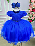 Vestido Menina Bonita Azul Royal Peito Rendado (VESTMNNBNTAZLROYLPTRDD)