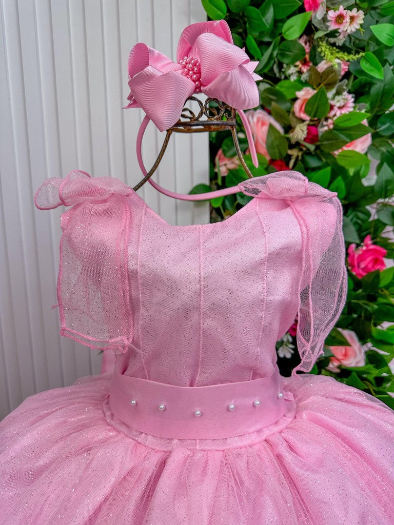 Vestido Marie Longo Mel Rosa Bebe (VSTMRLOGMLRSABB)