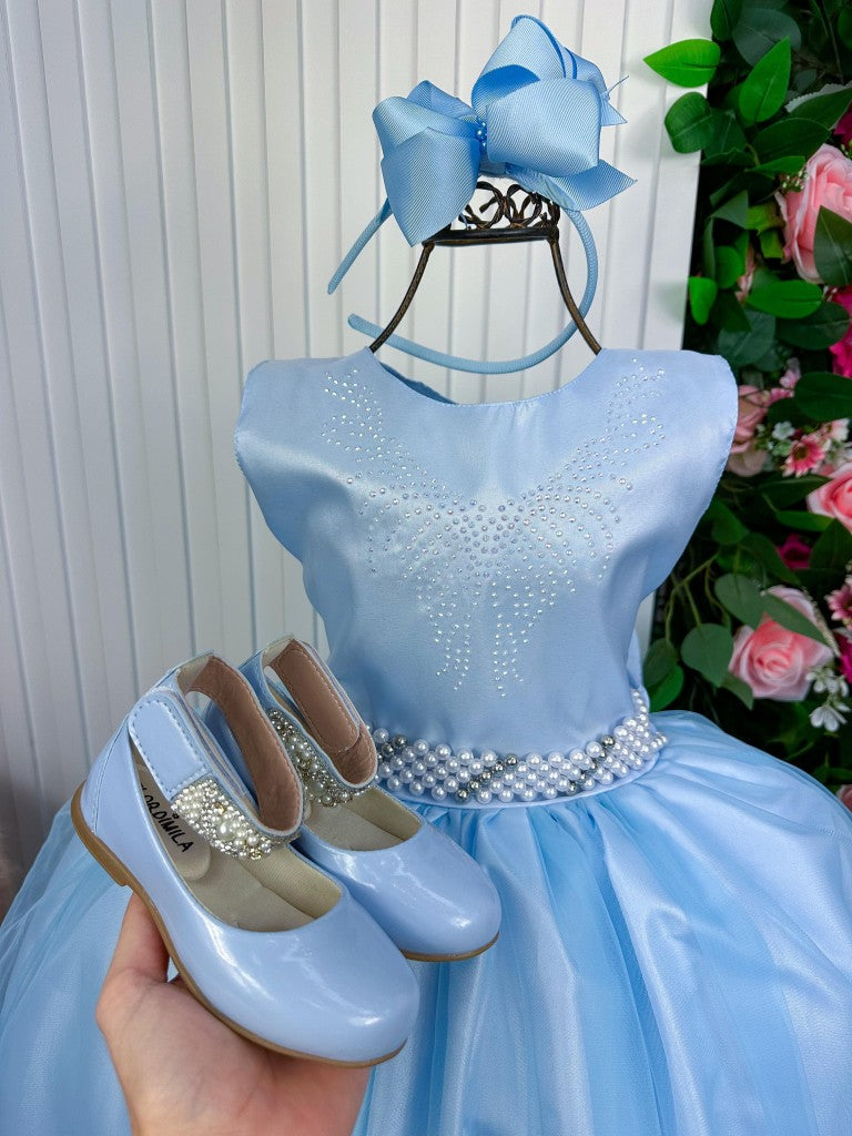 Vestido Marie Longo Larissa Azul Bebe (VESTMRIELNGLRSSAZLBB)