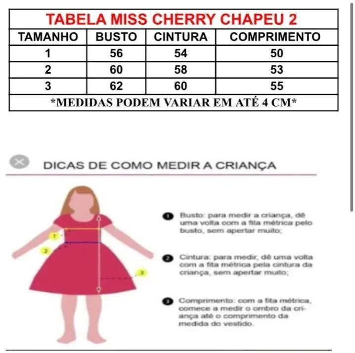 Vestido Miss Cherry Chapeu Lilas Flores e Borboletas (VESTMSSCHRCHPLILAS)
