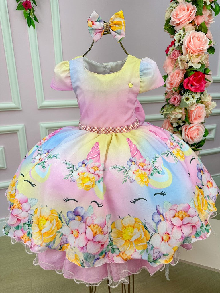 Vestido Mimadine Unicornio Colorido - Arco Iris (VESTMMDNUNCRCLRARCIS)
