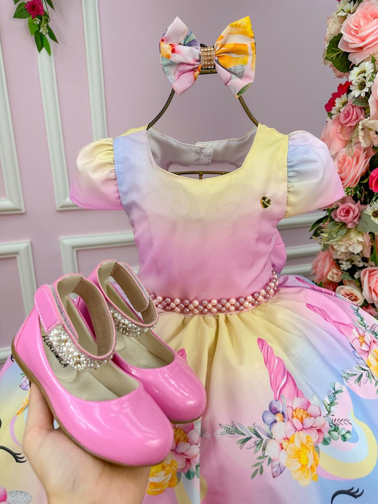 Vestido Mimadine Unicornio Colorido - Arco Iris (VESTMMDNUNCRCLRARCIS)