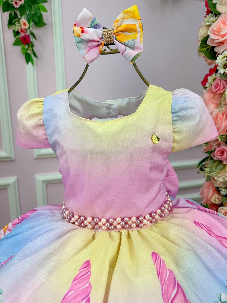 Vestido Mimadine Unicornio Colorido - Arco Iris (VESTMMDNUNCRCLRARCIS)