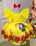 Vestido A Bela e a Fera Princesa Amarela