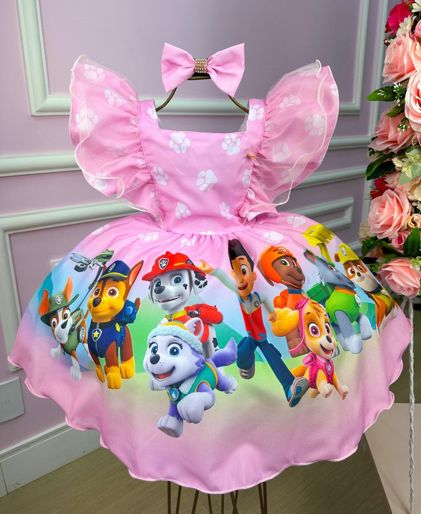 Vestido Infantil Esquadrão Canino