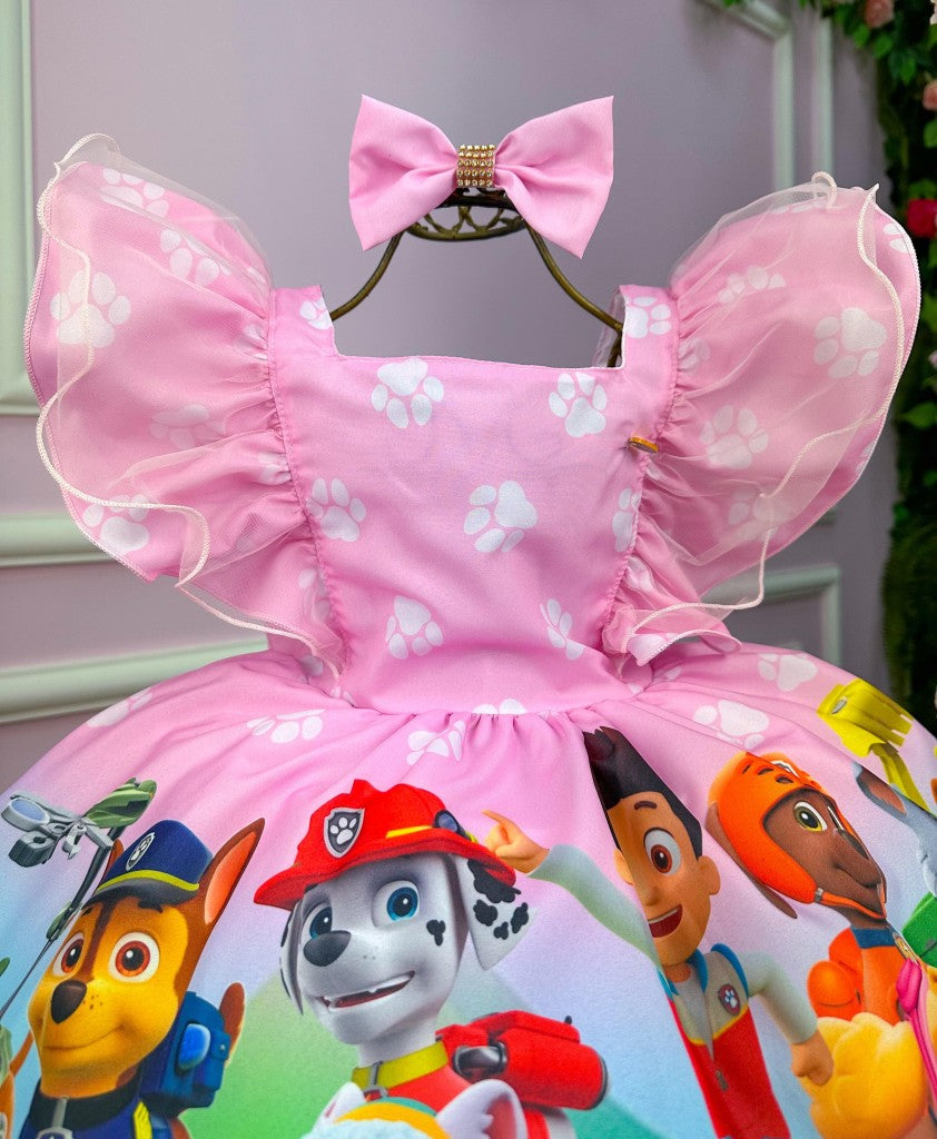 Vestido Infantil Esquadrão Canino