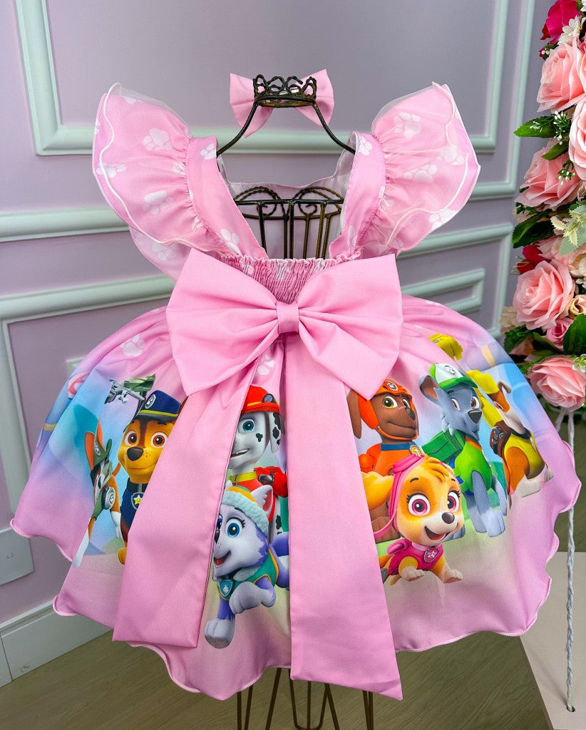 Vestido Infantil Esquadrão Canino