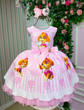 Vestido Tematicos Luxo Esquadrão Canino Rosa Bebe (VESTTMTIPTLHASKYRSBB)