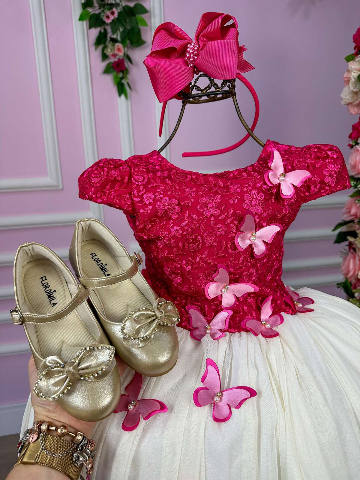 Vestido Vila Lele Juvenil Jade Peito Pink