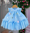 Vestido Vila Lele Jardim das Borboletas Liz Azul