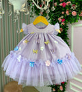 Vestido Vila Lele Jardim das Borboletas Liz Lilas