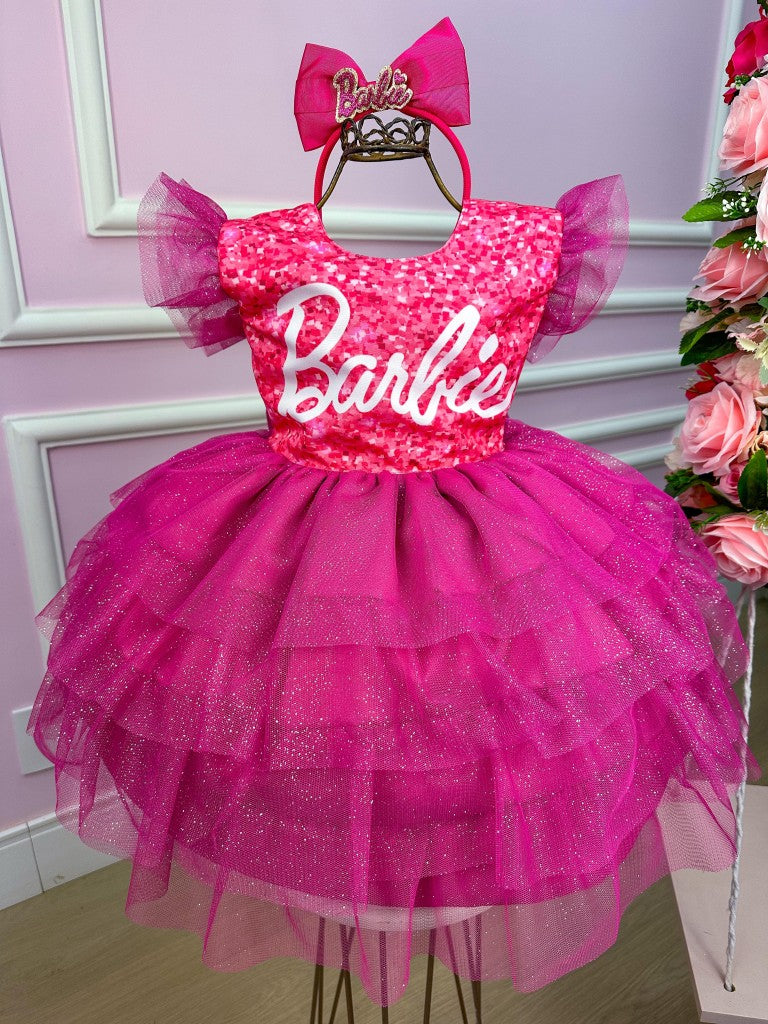 Vestido Ysa Kids Barbie Luxinho Pink (VESTYKIDSLXNHOPNK)