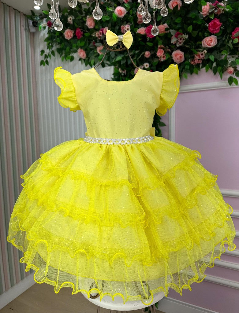 Vestido Ysa Kids Belinda Amarelo (VESTYSAKDSBLAMRLO)