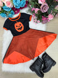 Fantasia Halloween Menina Bruxinha Abóbora Laranja (FTSHLLWENABRRALRJA)