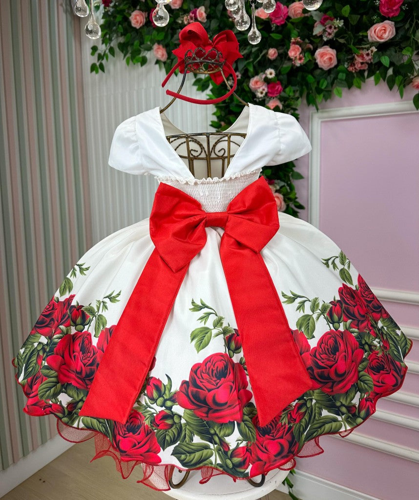 Vestido Banana Club Fernanda Branco Floral (VESTBCBNANDABRNCORAL)