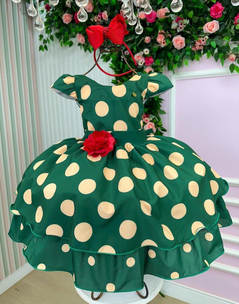 Vestido Banana Club Helen Verde Bolinhas (VESTBCLBHLENVERDNHA)