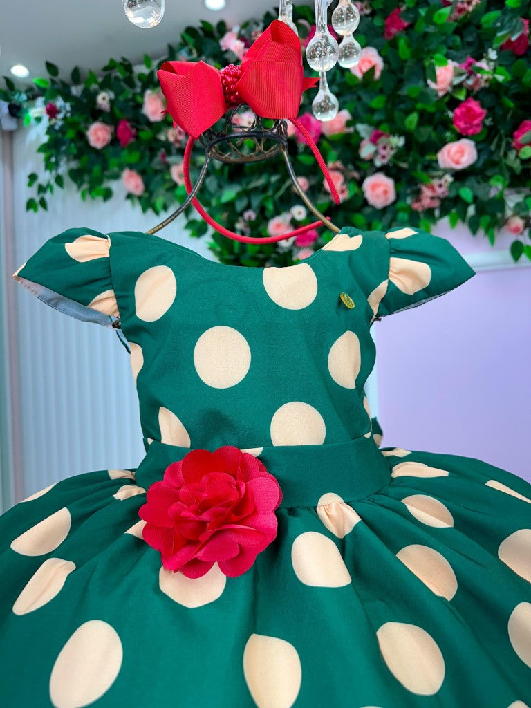 Vestido Banana Club Helen Verde Bolinhas (VESTBCLBHLENVERDNHA)