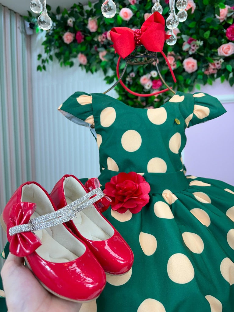 Vestido Banana Club Helen Verde Bolinhas (VESTBCLBHLENVERDNHA)