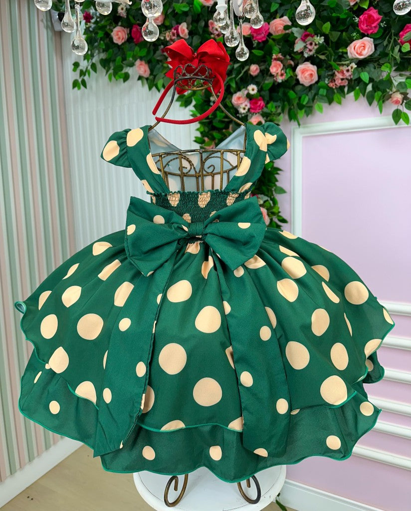 Vestido Banana Club Helen Verde Bolinhas (VESTBCLBHLENVERDNHA)