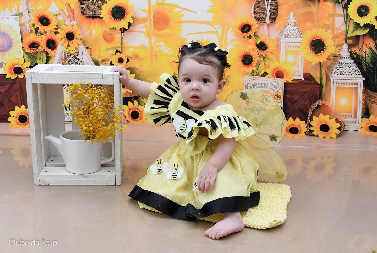 Romper/Vestido Princesa Abelha - Abelinha (RMPERSRIAFDABLINHA)